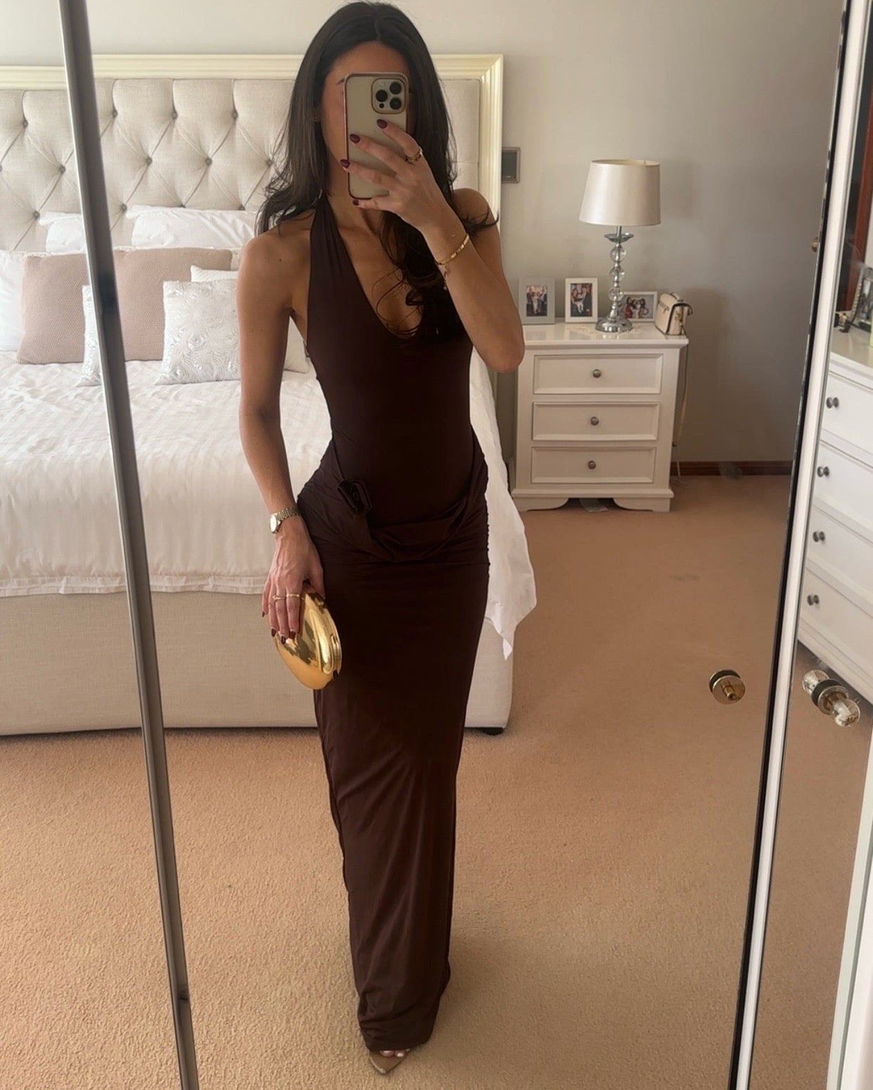 Maygel Coronel Conto Wood Dress  CNB Dress Hire