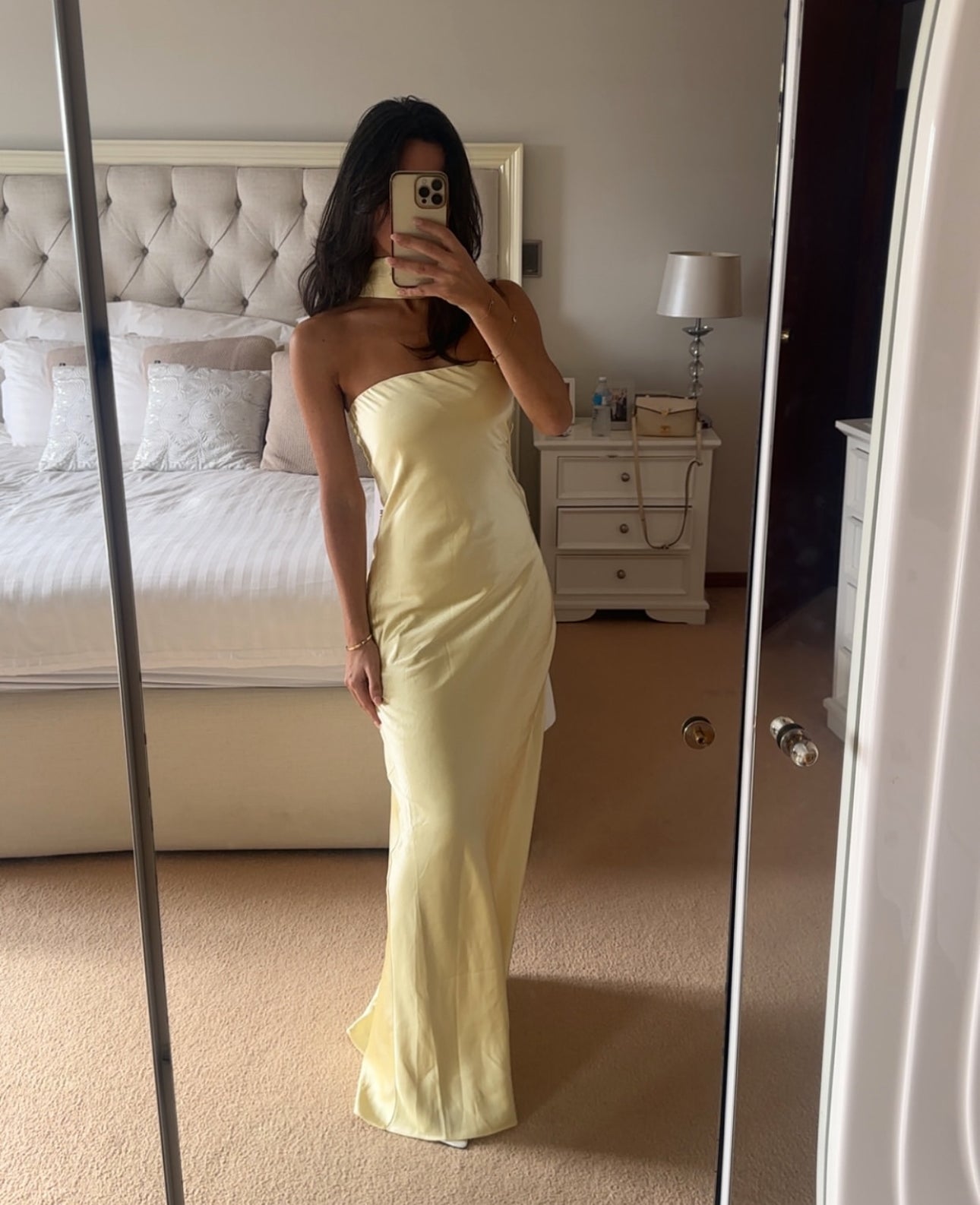 chinese dress ladies Misha The 'Lilia' Satin Dress – CNB Dress Hire