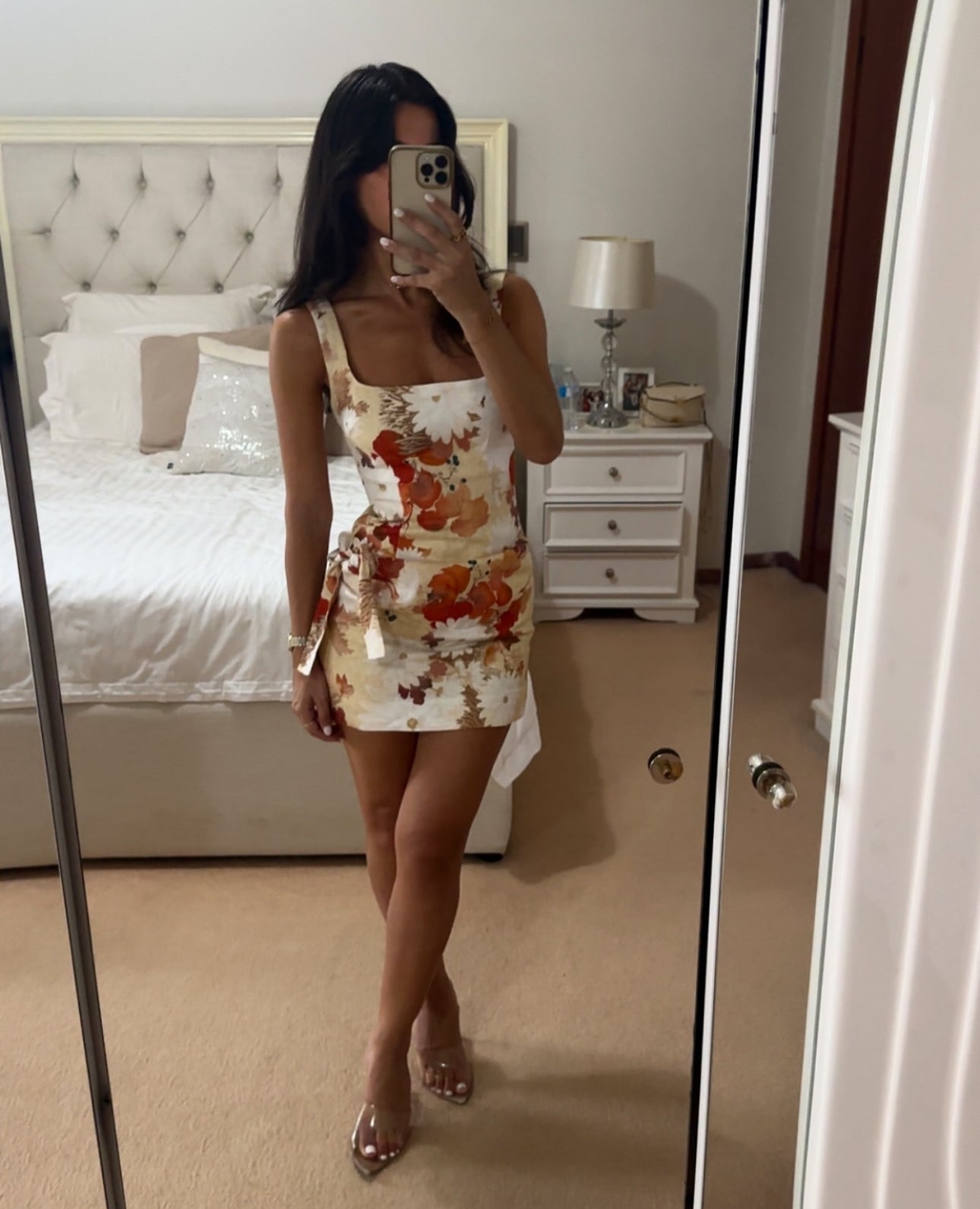 Sir the Label Jessamine Tie Mini Dress Floral – CNB Dress Hire