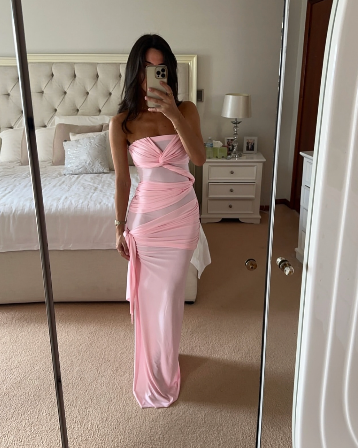natalie rolt pink dress Natalie Rolt Pink Maxi – CNB Dress Hire