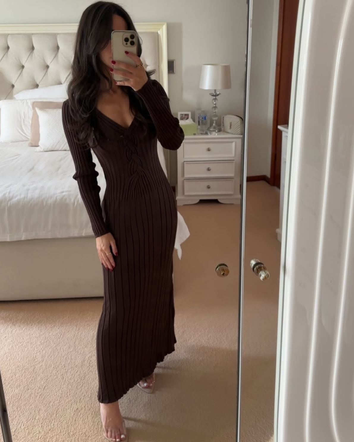 Sovere Burgundy Knit Dress