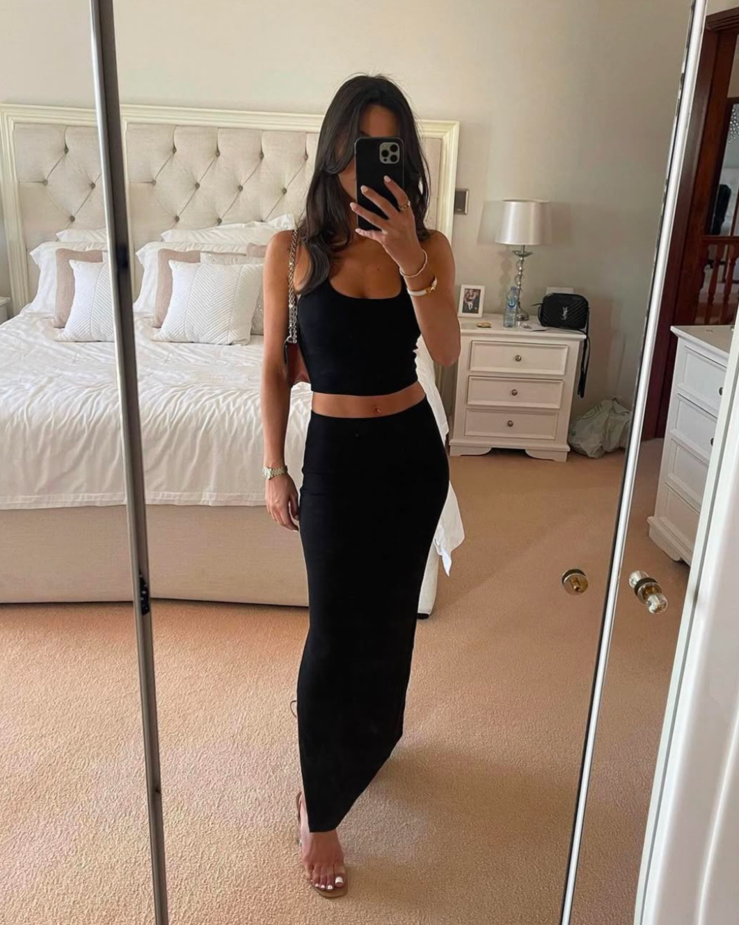 kookai long black dress Kookai Black Halter Maxi Dress by Kookai