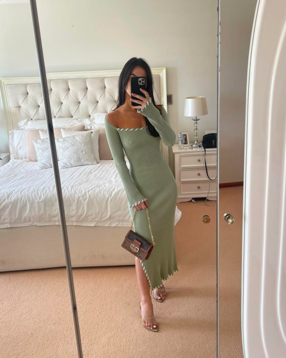 Mon Renn Green Dress Mon Renn Green Dress