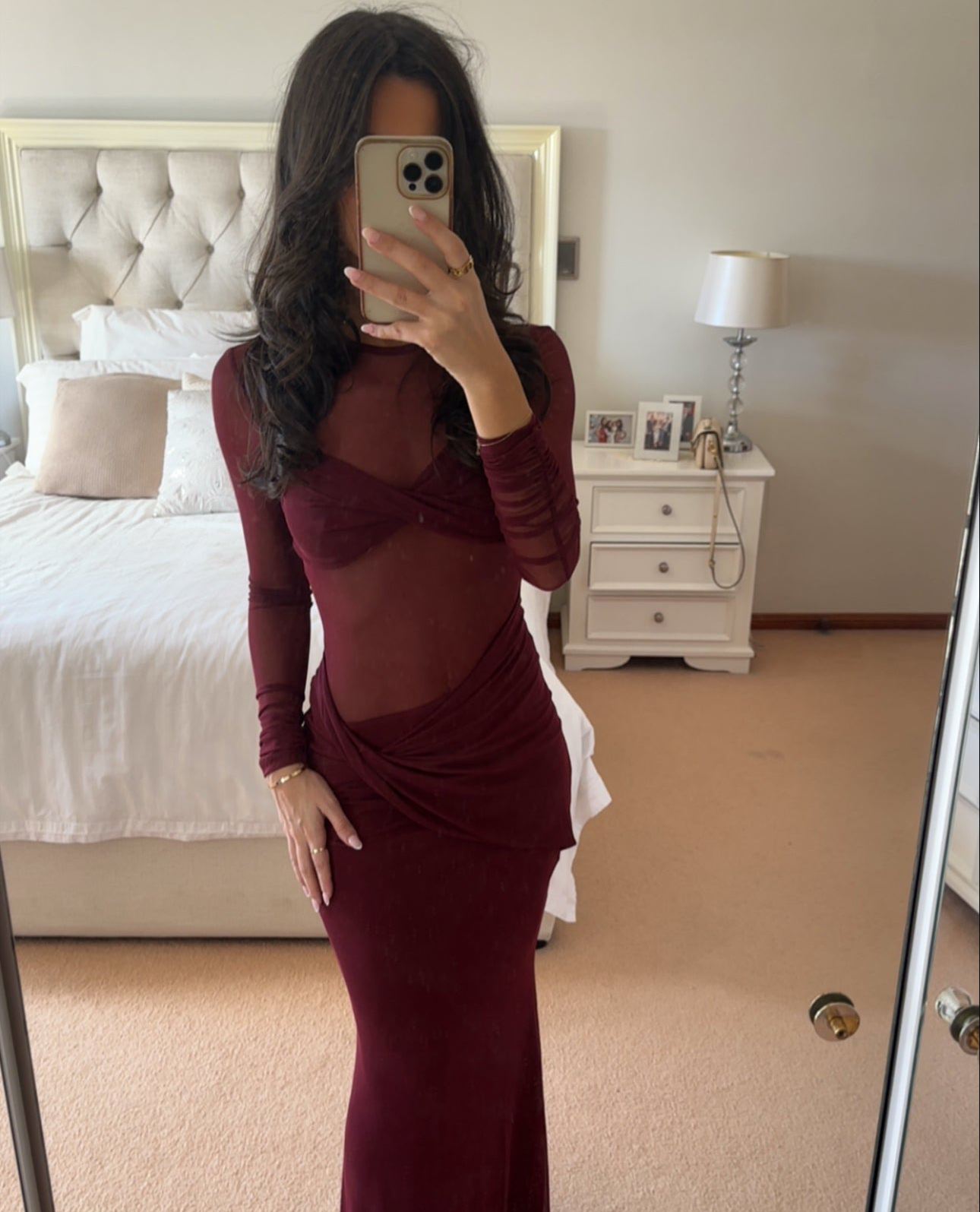 Misha Burgundy Maxi