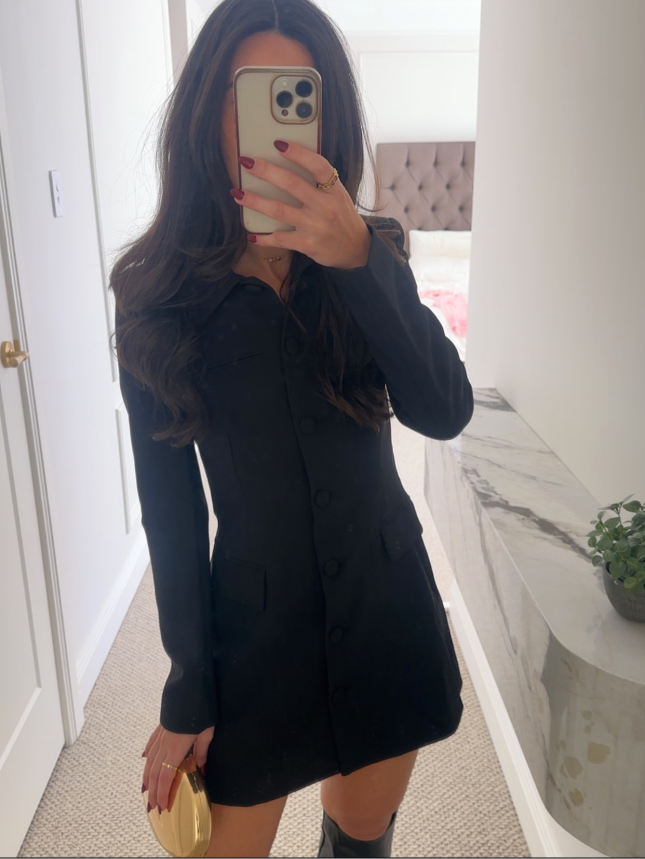 Odd muse - The Ultimate Muse Structured Button Dress Black