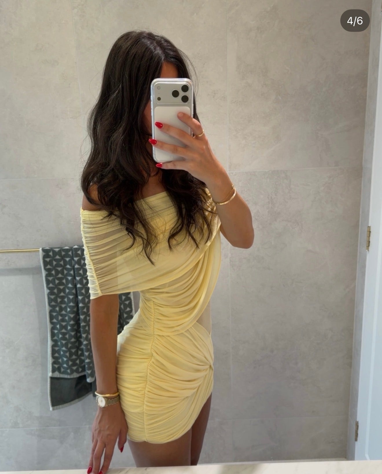 Benni Otto Mini Dress in lemon