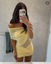 Benni Otto Mini Dress in lemon