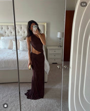 Natalie Rolt Odette gown espresso