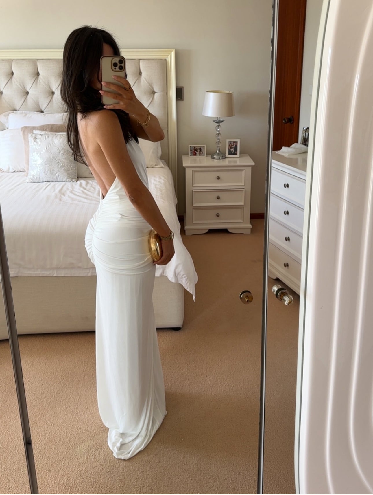 THE VENUS GATHERED CUPRO DRESS by Misha