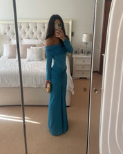 Christopher Esber SONORA VEILED LONG SLEEVE RUCHED DRESS
