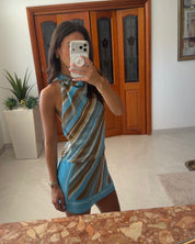 Bec & Bridge - Elaris Mini Dress Sandalwood Stripe