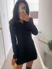 Odd muse - The Ultimate Muse Structured Button Dress Black
