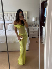 Natalie Rolt GWYNETH GOWN in lime