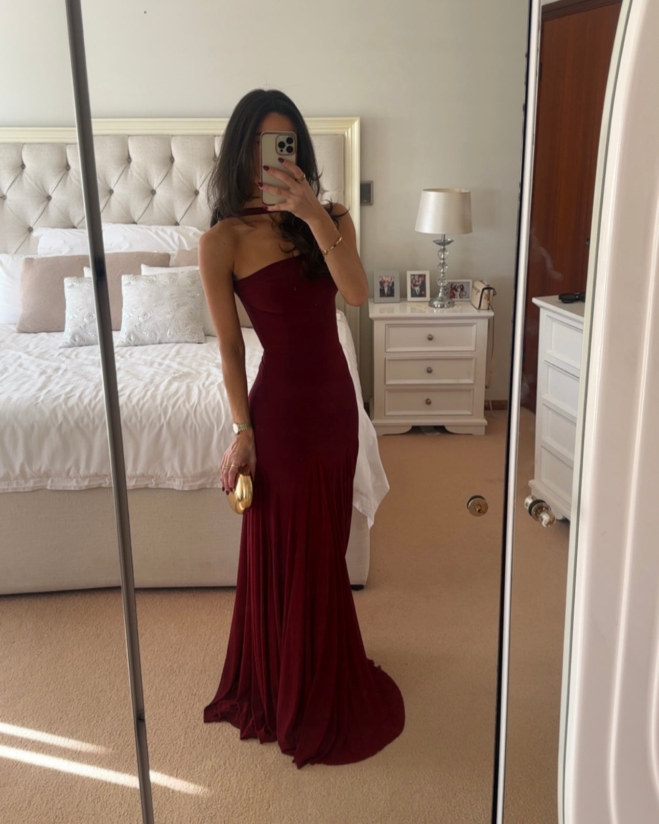 berta dress in burgundy Berta
