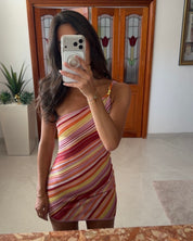 Kapri Milan Mini Dress | Rouge Stripe