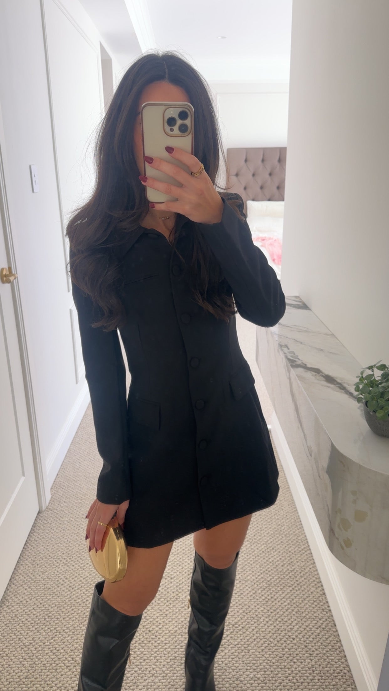 Odd muse - The Ultimate Muse Structured Button Dress Black