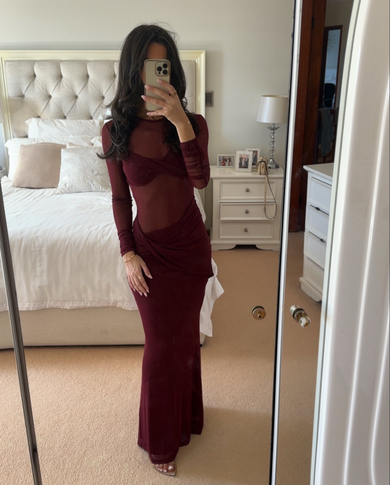 Misha Burgundy Maxi – CNB Dress Hire