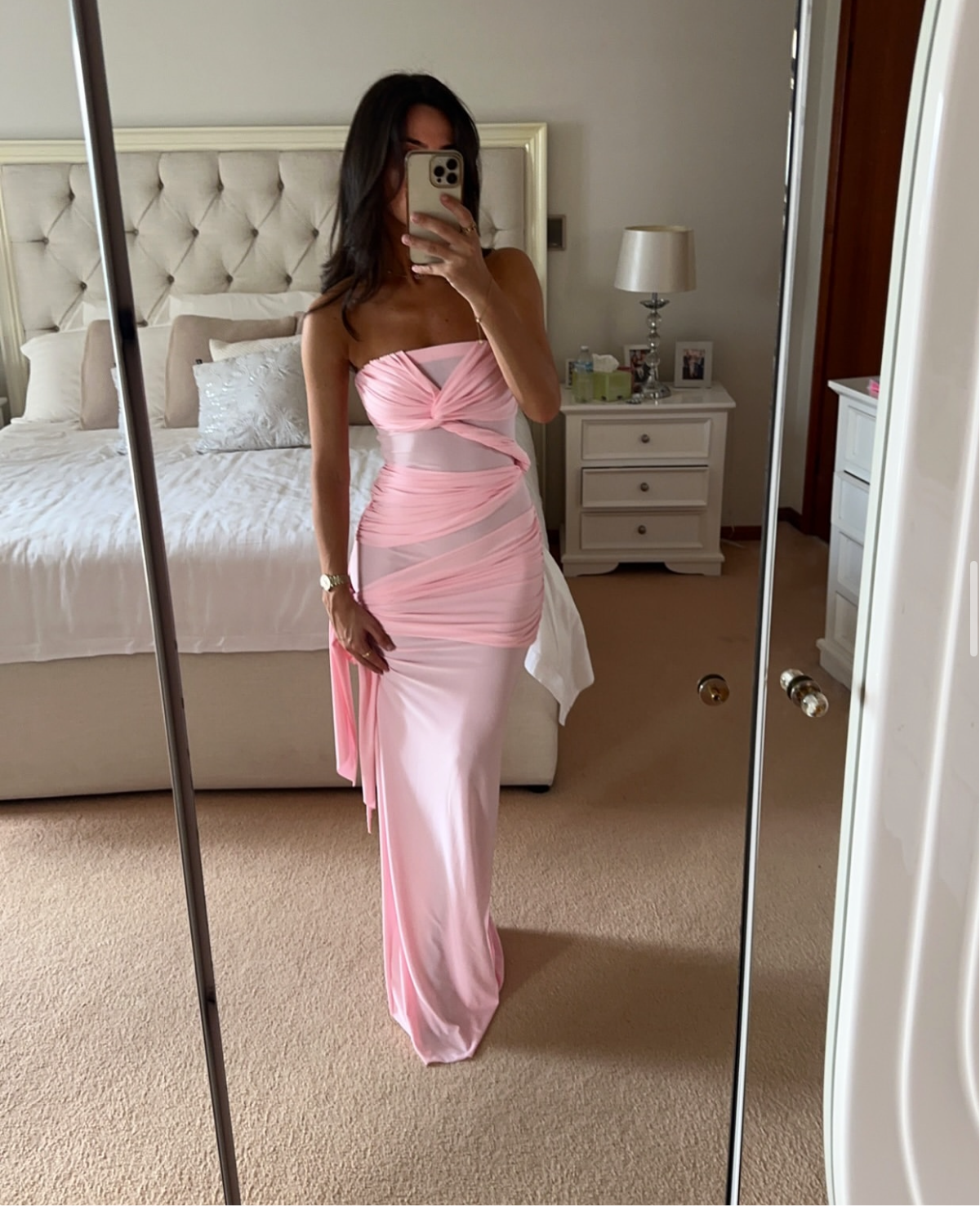 natalie rolt pink dress Natalie Rolt Pink Maxi – CNB Dress Hire
