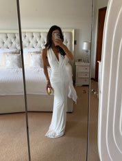 THE VENUS GATHERED CUPRO DRESS by Misha