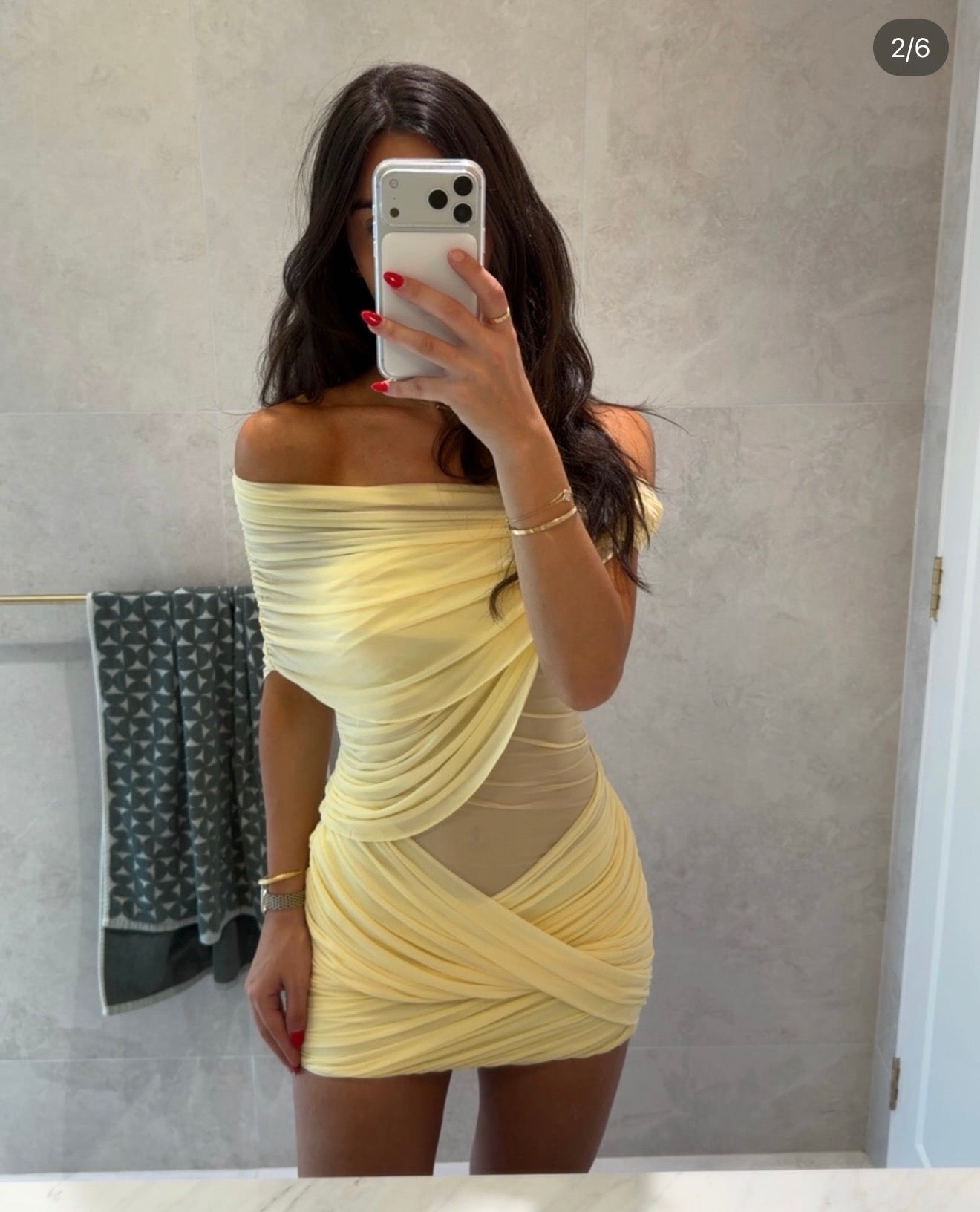 Benni Otto Mini Dress in lemon