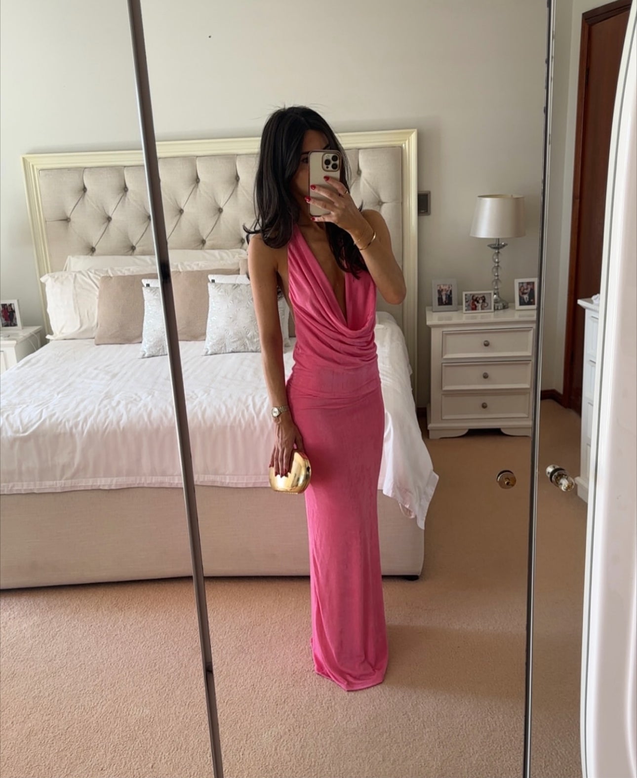 By Nicola Riley Maxi Dress In Pink