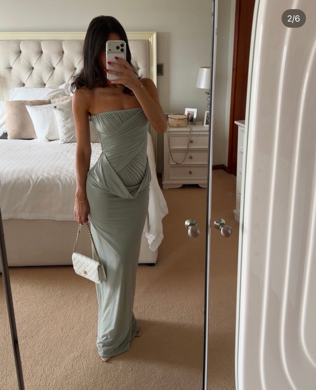 Maygel Coronel Gorgonia Sage dress