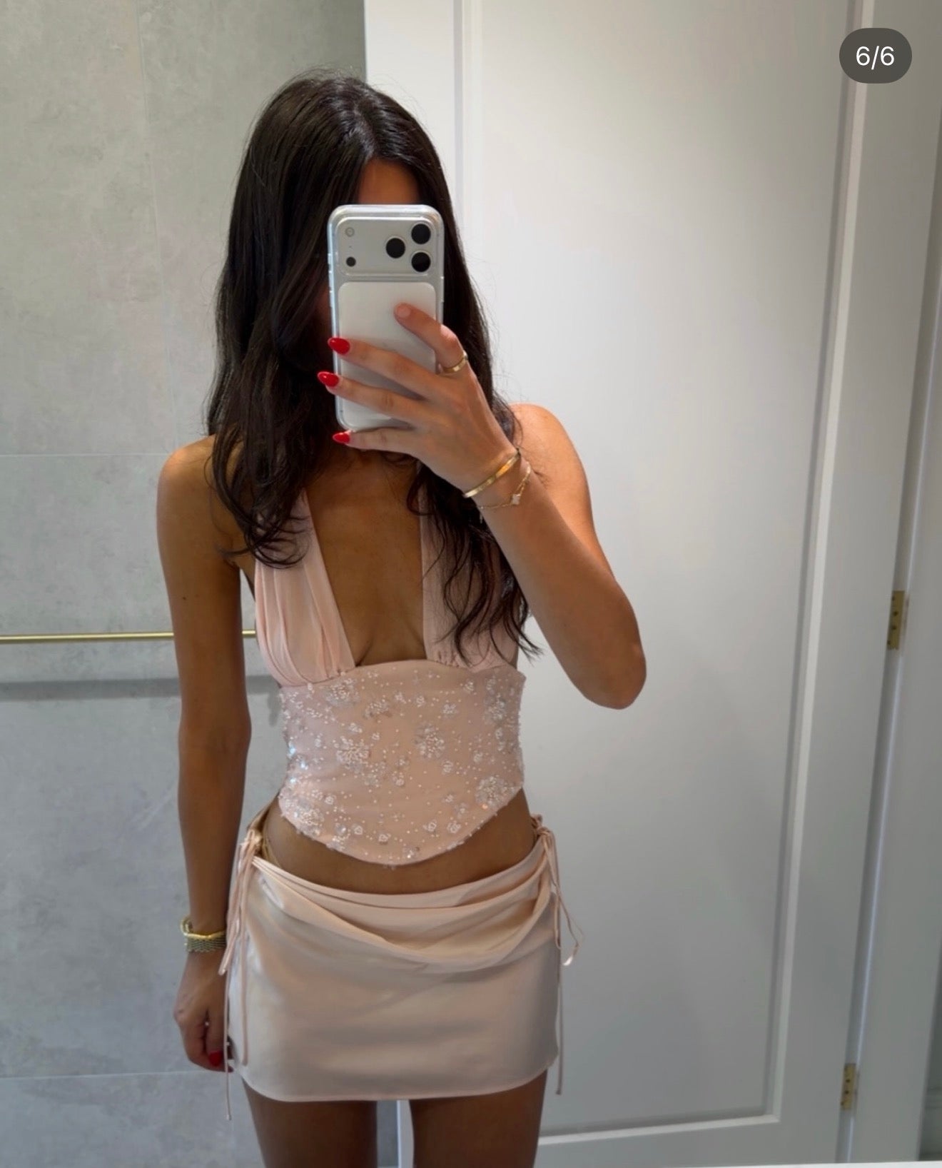 Natalie Rolt Bronte Top and Evelyn Mini Skirt in Pink