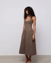 Odd Muse- Cotton Mix Cinched Midi Dress