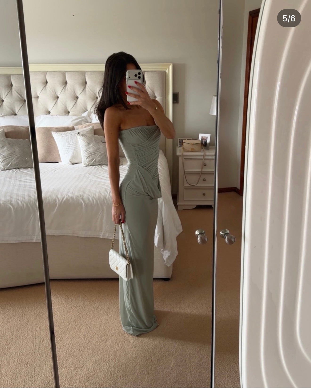 Maygel Coronel Gorgonia Sage dress