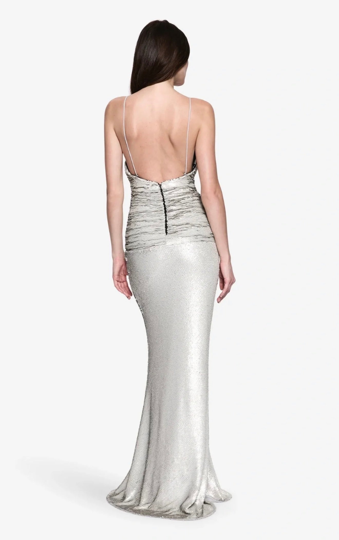Misha Magnetite Sequin Dress Silver
