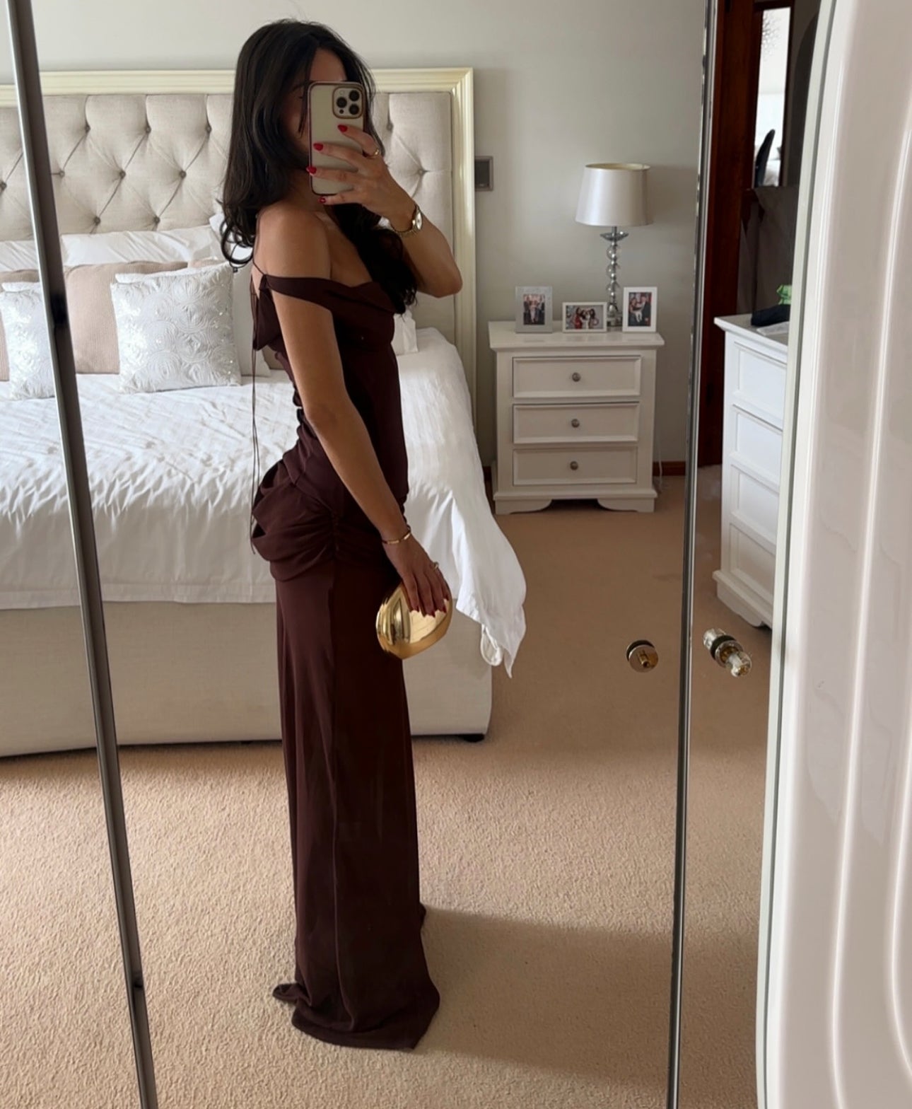 Natalie Rolt Cadence Gown in Espresso