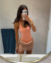Benni Ariel Mini Dress in coral