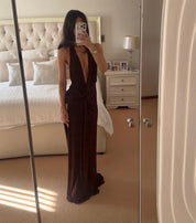 Natalie rolt Winona Gown in Espresso
