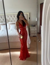 Misha- SAPPHIRE SEQUIN MAXI DRESS
