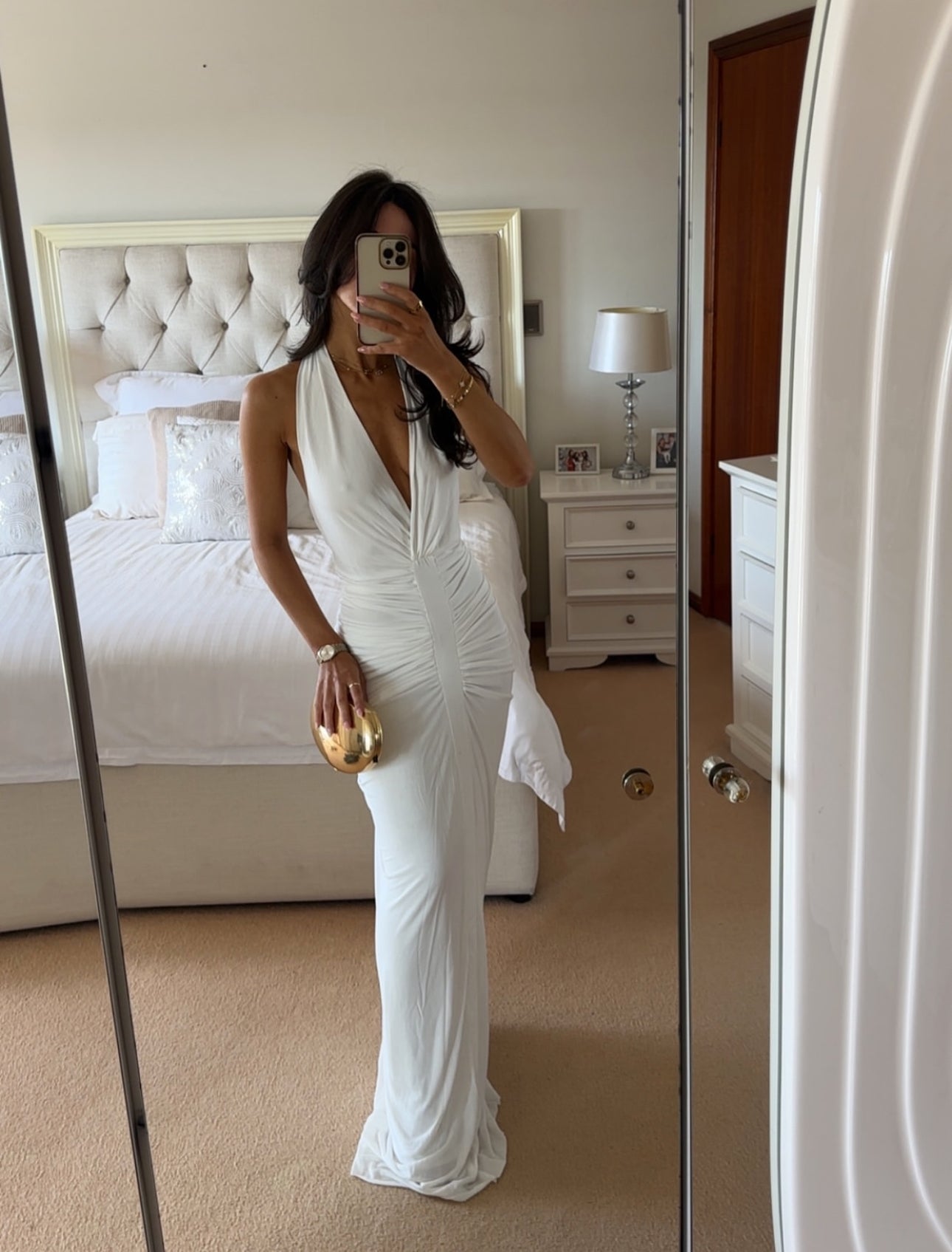 THE VENUS GATHERED CUPRO DRESS by Misha