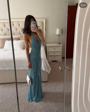 Bec & Bridge Xanthi V Neck Maxi Dress Bermuda Blue