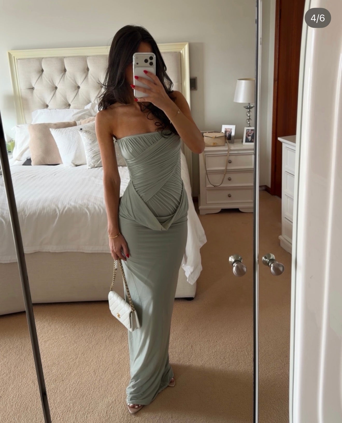 Maygel Coronel Gorgonia Sage dress