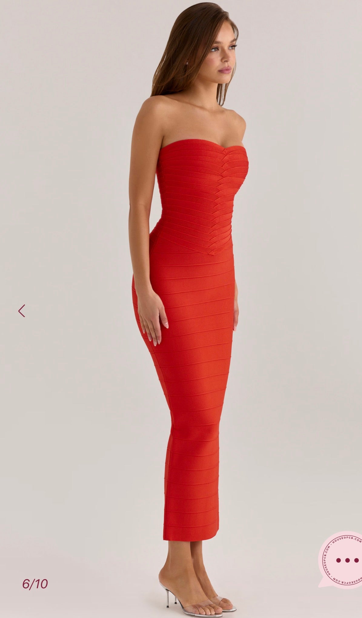 House of CB THE SWEETHEART
Saffron Strapless V Waist Bandage Maxi Dress
