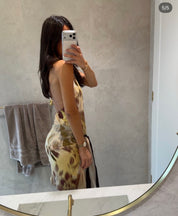 Bec and Bridge Blaise Halter Mini Dress Palmera Floral