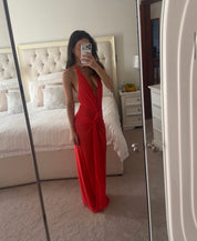 Bec & Bridge Xanthi V Neck Maxi Dress Flame