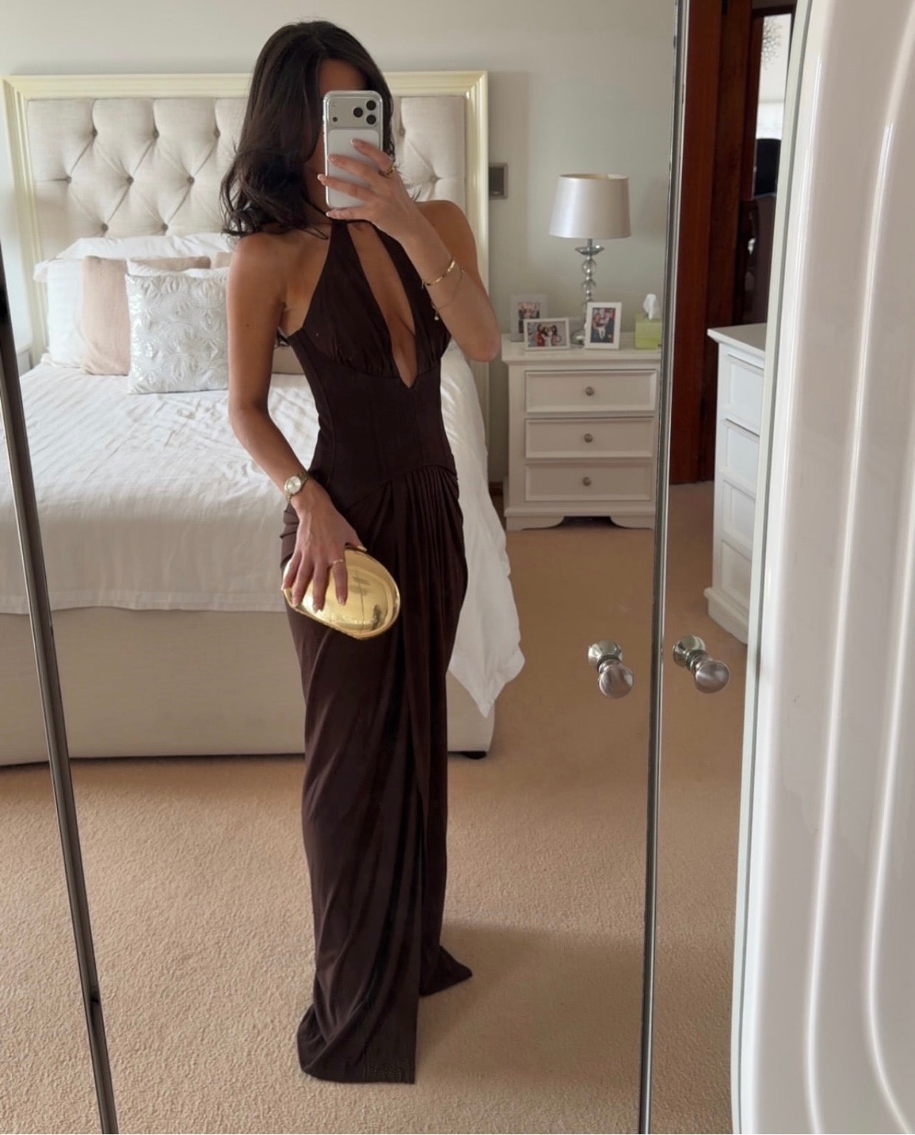 she is olla dress She Is Olla Nicolette Dress in Espresso