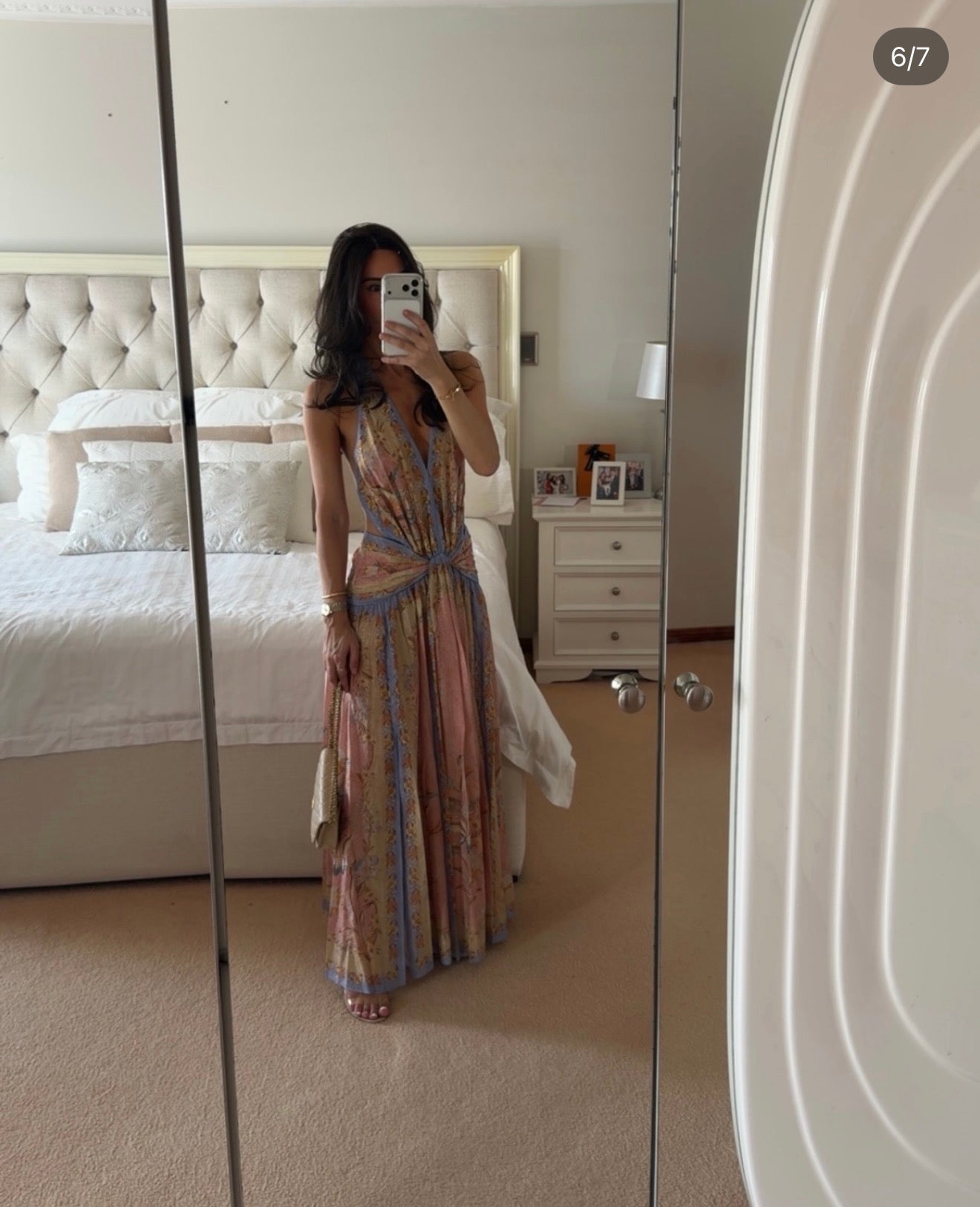 Zimmerman INDRA PLUNGE HALTER MAXI DRESS