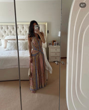 Zimmerman INDRA PLUNGE HALTER MAXI DRESS