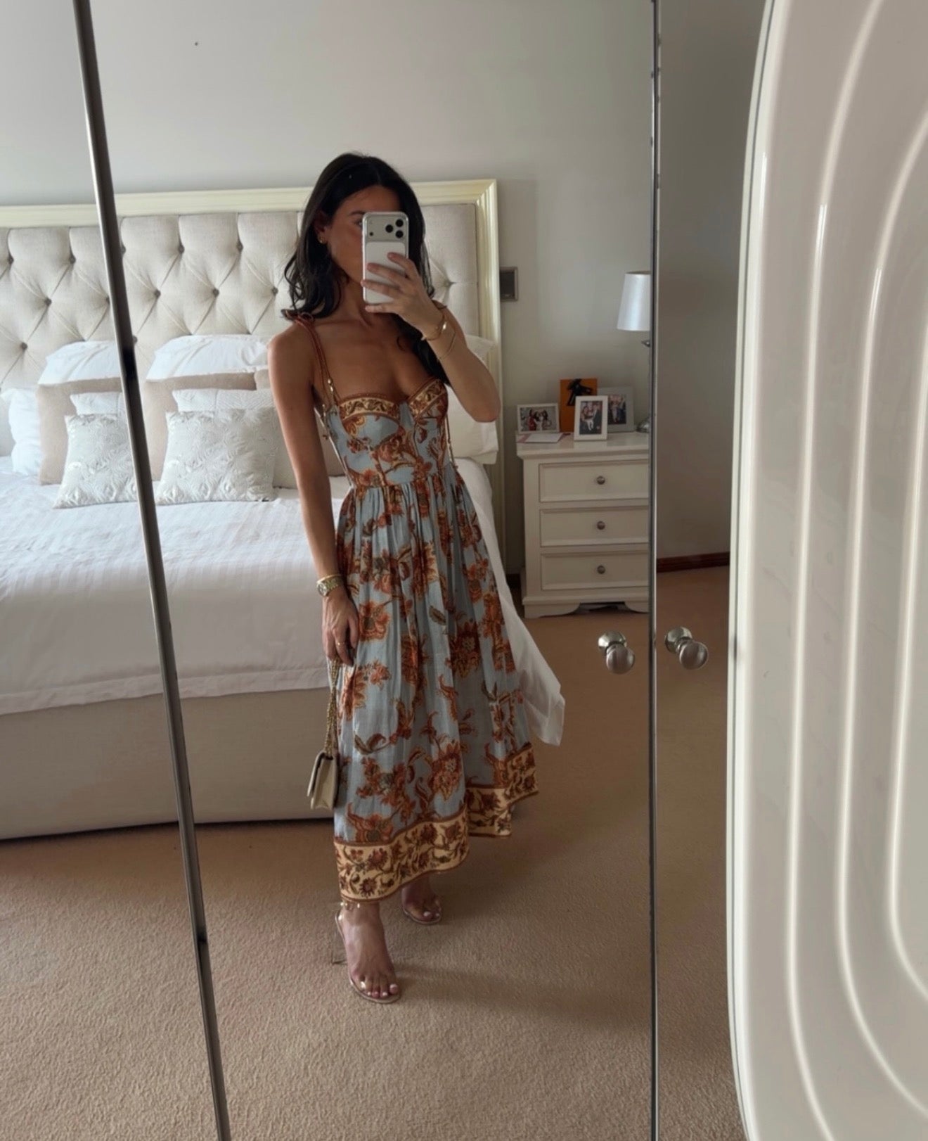Zimmerman ASTER CORSET MIDI DRESS
