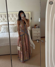 Zimmerman INDRA PLUNGE HALTER MAXI DRESS