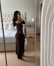 Benni Roman Maxi Dress - Chocolate