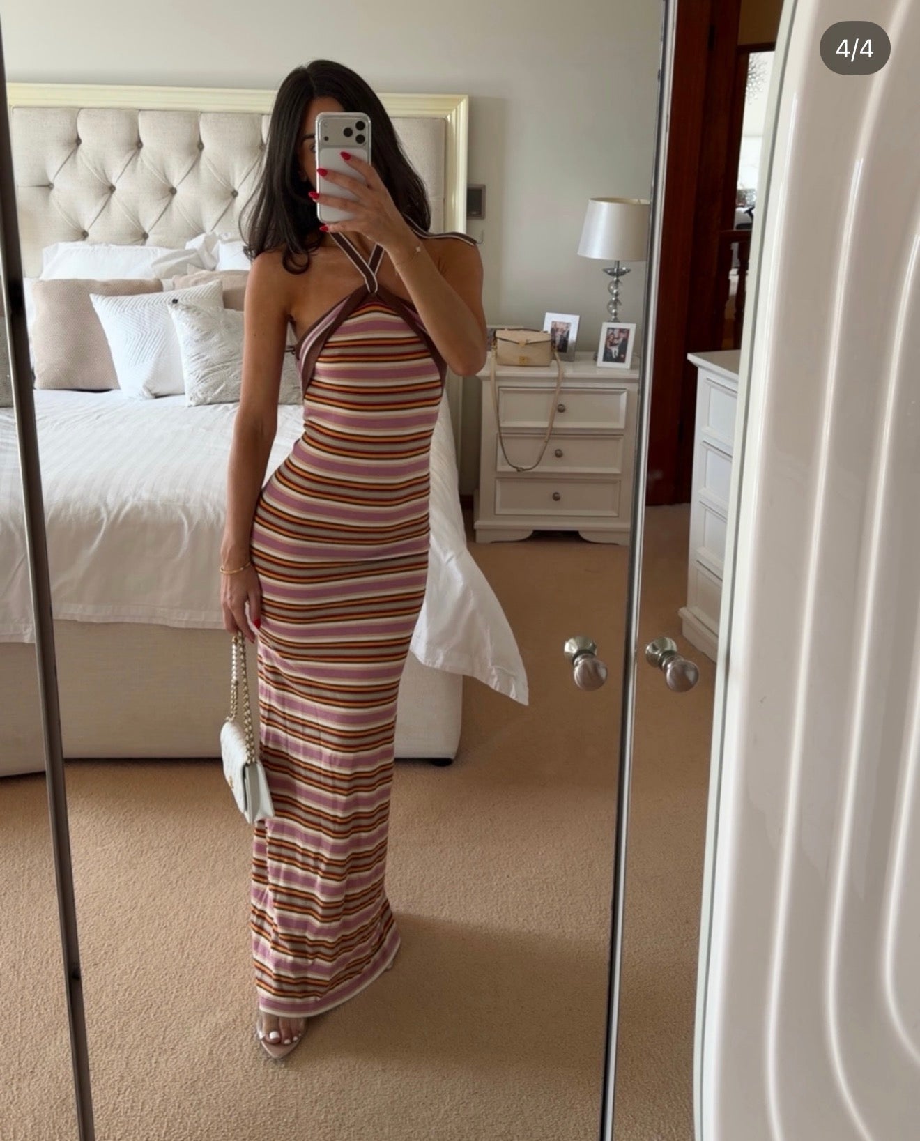 Faithful the label - 
Axel Maxi Dress Luis Stripe Dusty Mauve