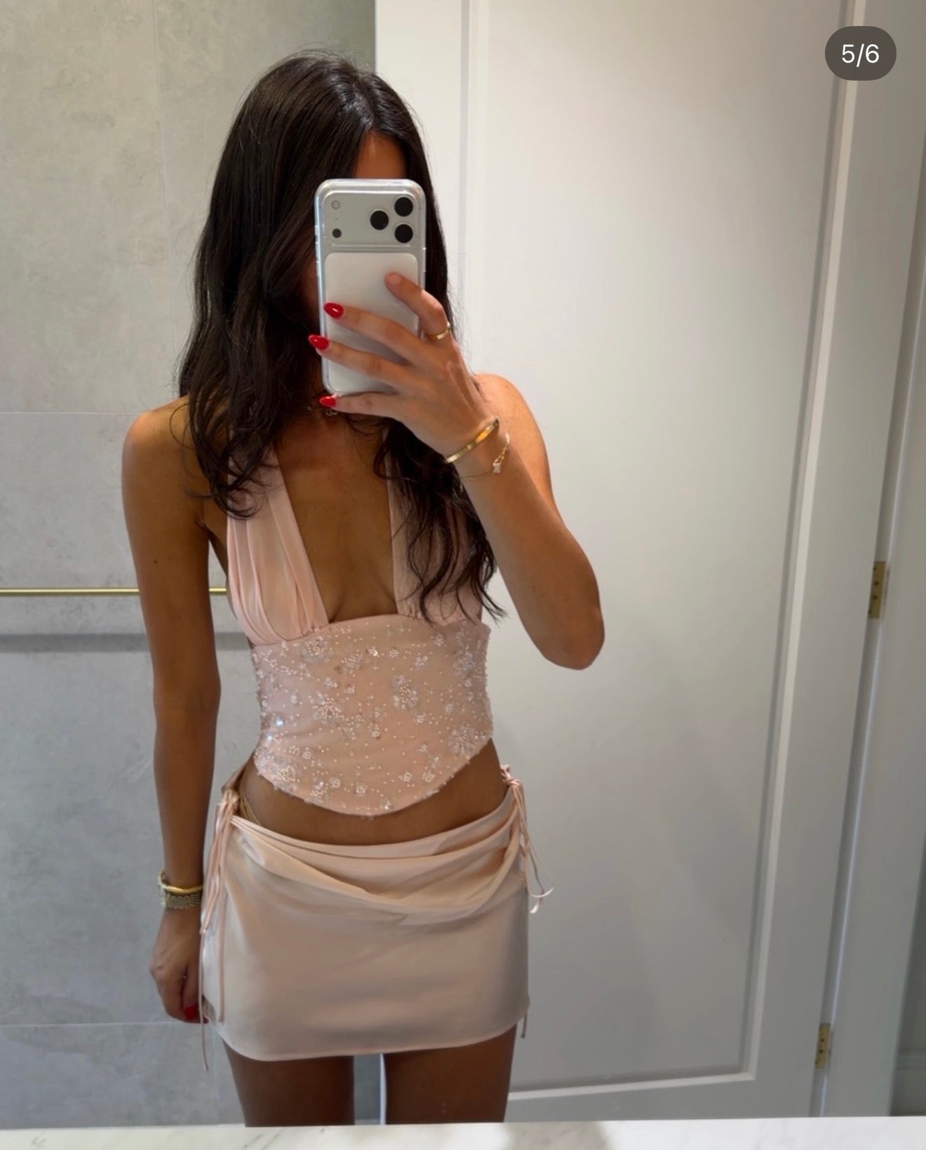 Natalie Rolt Bronte Top and Evelyn Mini Skirt in Pink