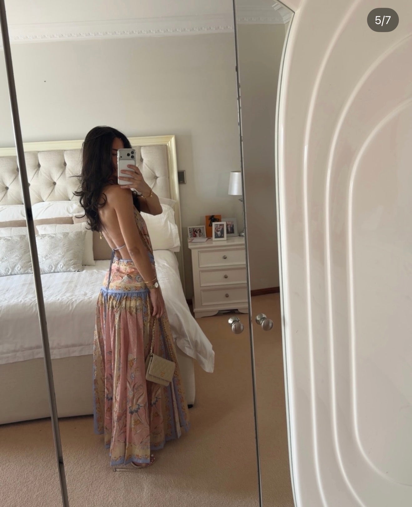 Zimmerman INDRA PLUNGE HALTER MAXI DRESS