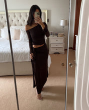 Benni Roman Maxi Dress - Chocolate